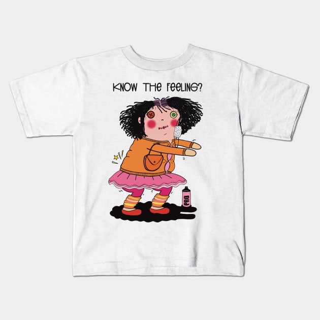 The Overweight rugdoll trying to exercise the quarantine extra kilos away , but her back hurts Kids T-Shirt by marina63